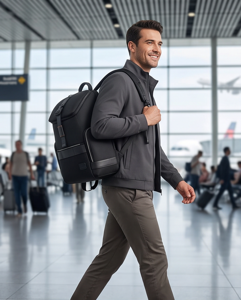 Q-SPALLA Waterproof 1680D Nylon Outdoor Backpack – Large Capacity TSA-Friendly Travel Bag