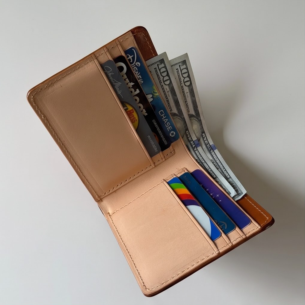 Q-SECURO Men's Slim RFID Wallet, Italian Leather, 6 Card Slots
