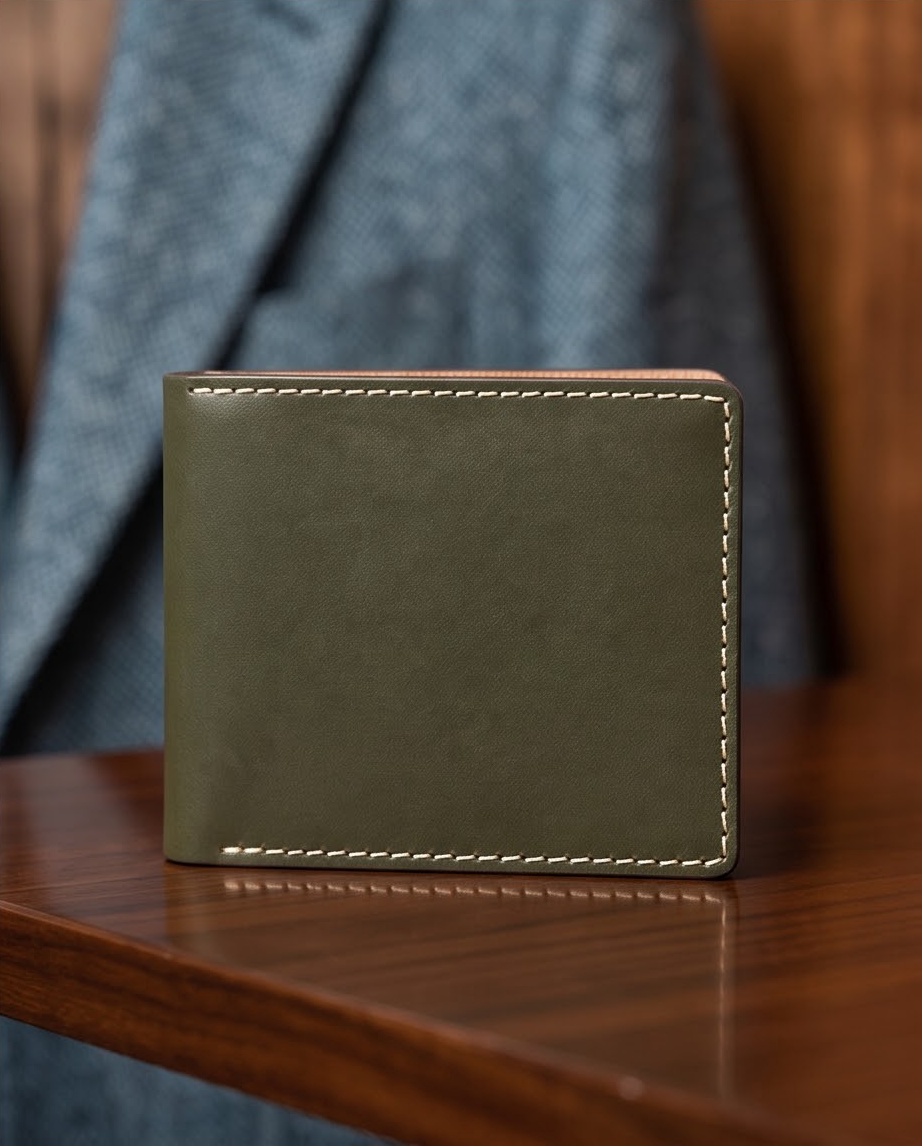 Q-SECURO Men's Slim RFID Wallet, Italian Leather, 6 Card Slots