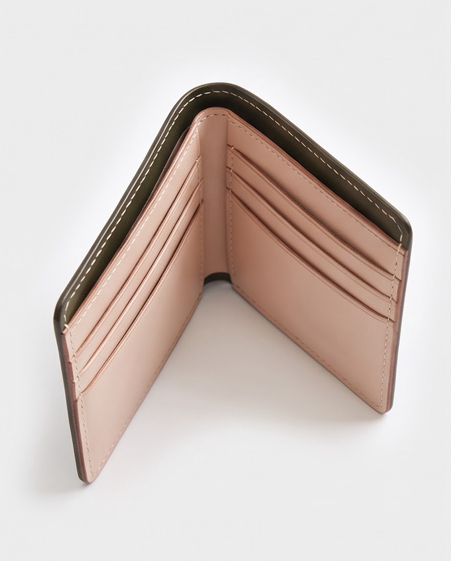 Q-SECURO Men's Slim RFID Wallet, Italian Leather, 6 Card Slots