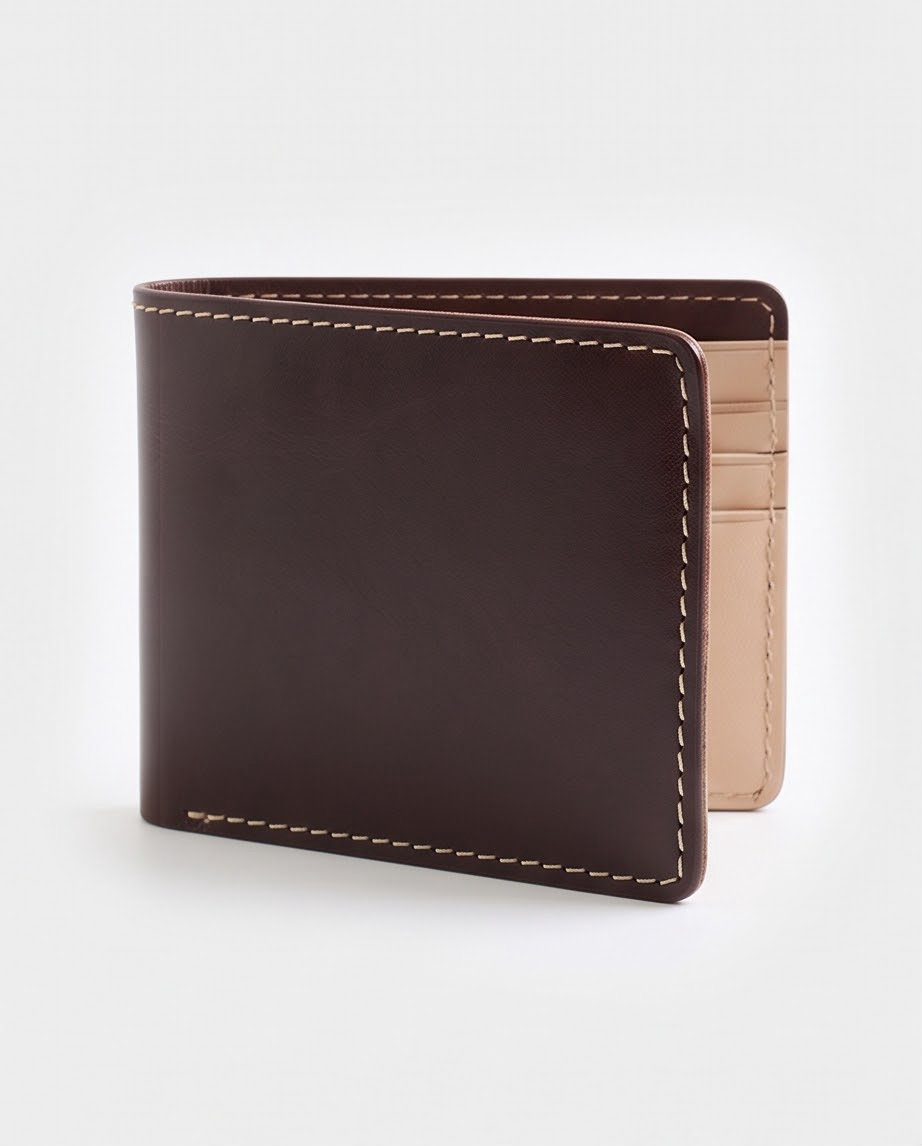 Q-SECURO Men's Slim RFID Wallet, Italian Leather, 6 Card Slots