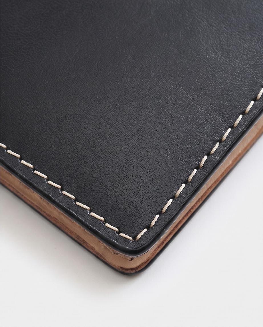 Q-SECURO Men's Slim RFID Wallet, Italian Leather, 6 Card Slots