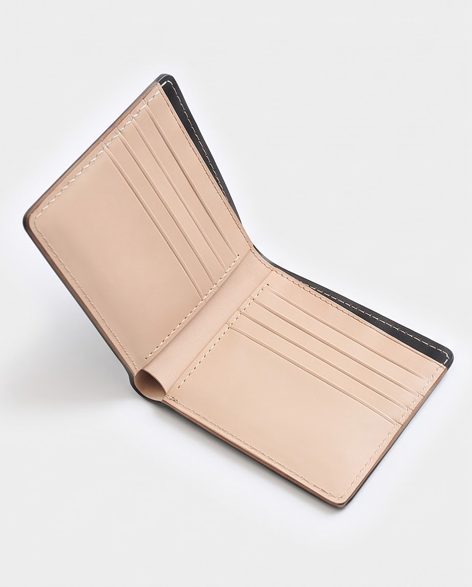 Q-SECURO Men's Slim RFID Wallet, Italian Leather, 6 Card Slots