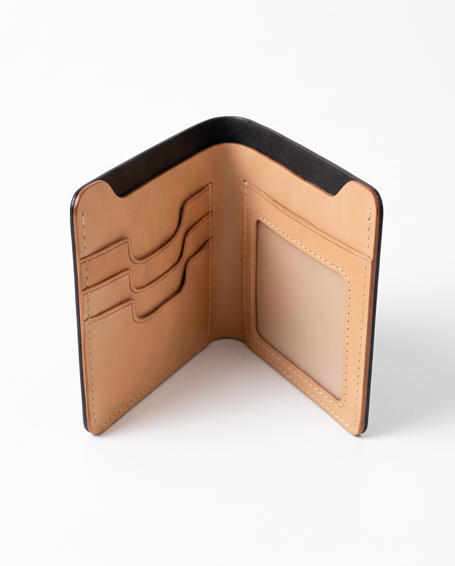 Q-FORTAN Men's Slim Italian Leather RFID Bifold Wallet