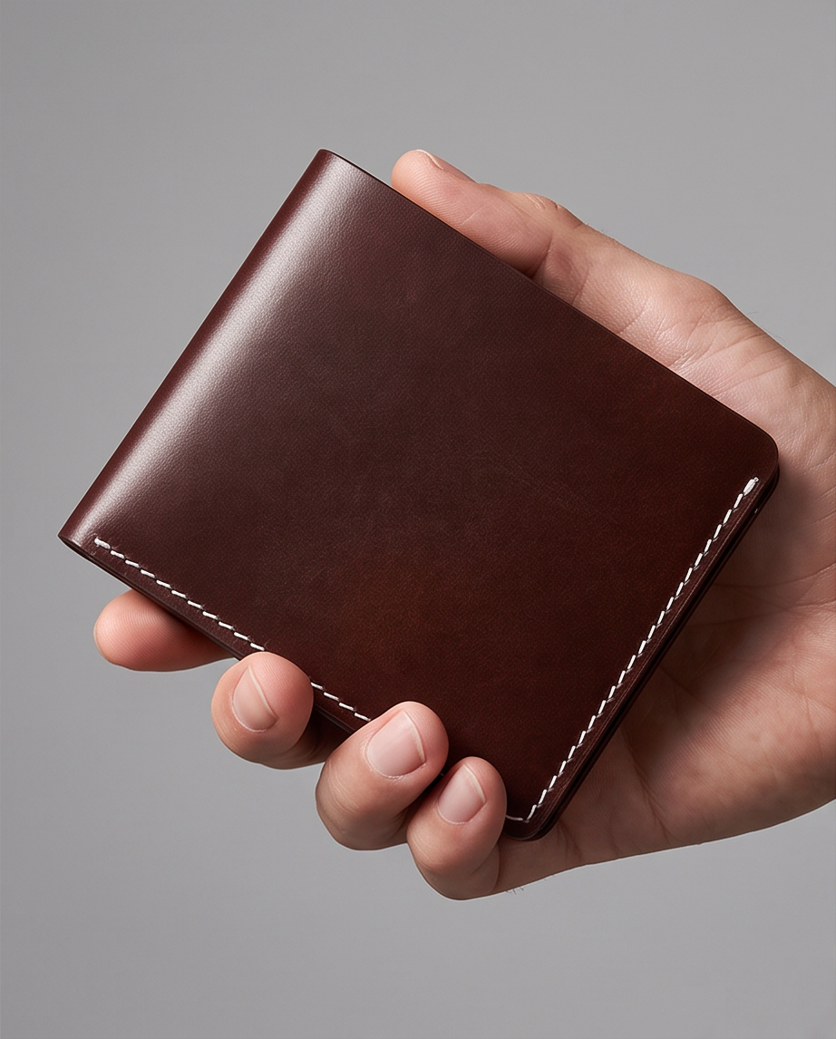 Q-FORTAN Men's Slim Italian Leather RFID Bifold Wallet