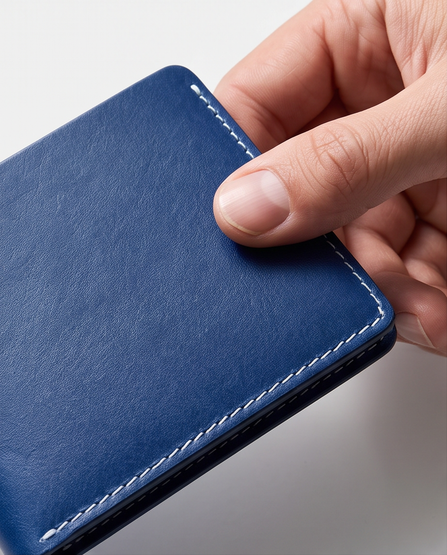 Q-FORTAN Men's Slim Italian Leather RFID Bifold Wallet