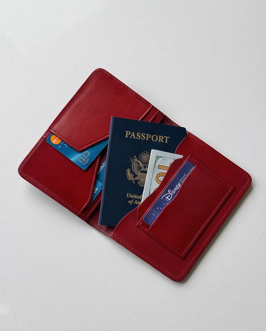 Q-JETSET Handmade Top-Grain Leather Passport Holder