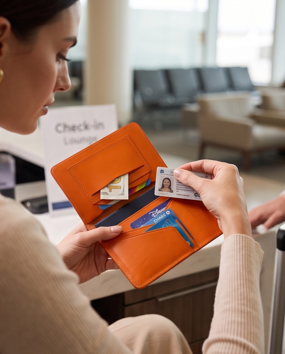 Q-JETSET Handmade Top-Grain Leather Passport Holder