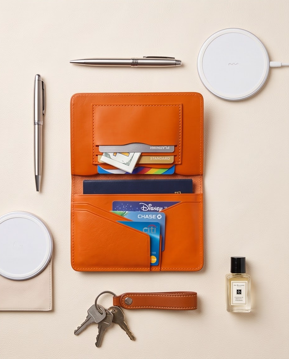 Q-JETSET Handmade Top-Grain Leather Passport Holder
