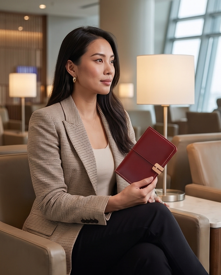 Q-JETSET Handmade Top-Grain Leather Passport Holder