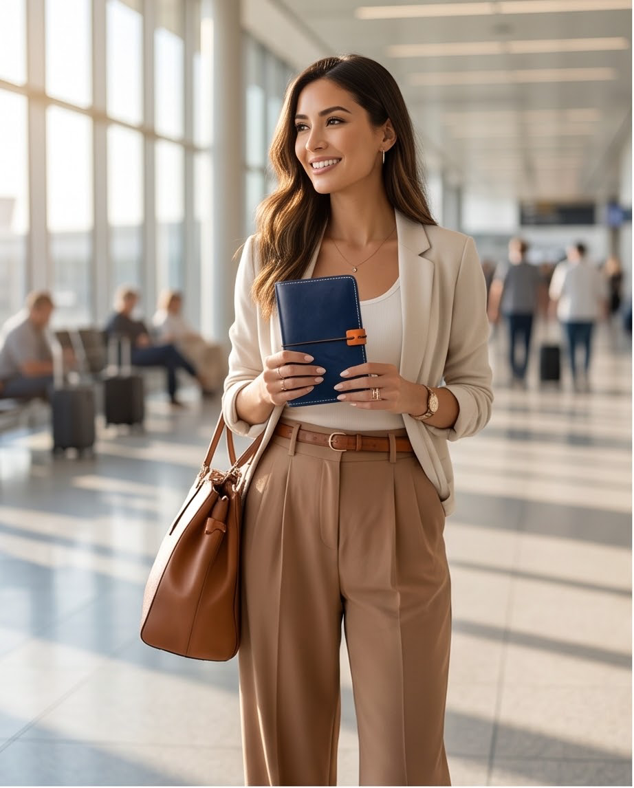 Q-JETSET Luxury Handmade Top-Grain Leather Passport Holder