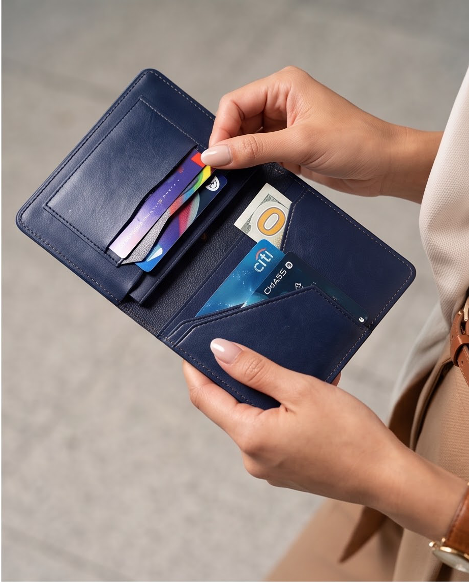 Q-JETSET Handmade Top-Grain Leather Passport Holder