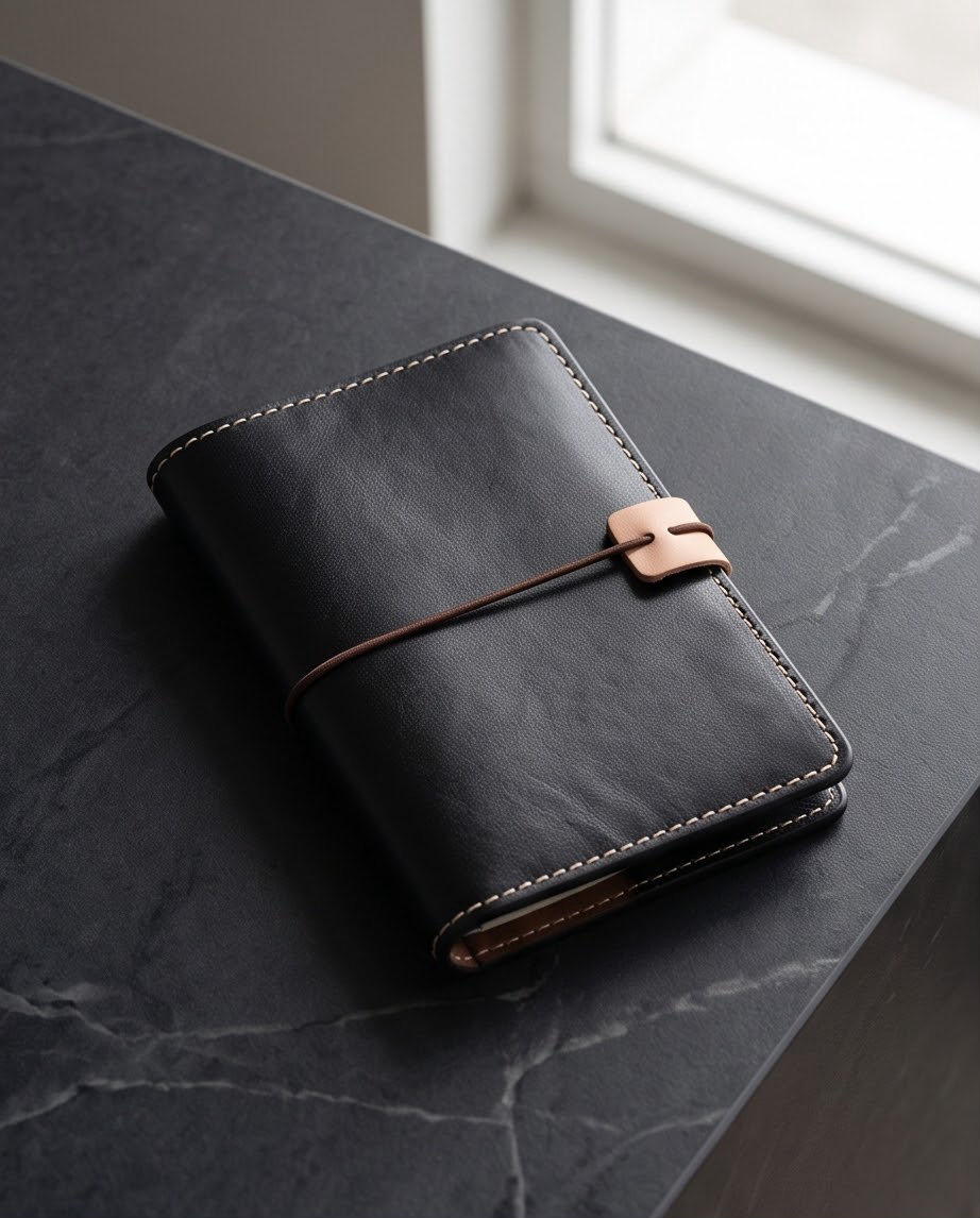 Q-JETSET Handmade Top-Grain Leather Passport Holder