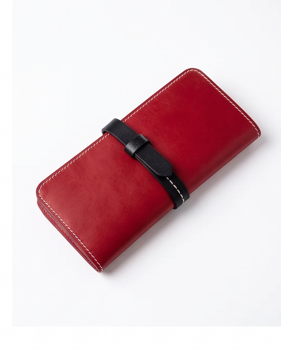 Q-ADINA Women's Large Genuine Leather Long Wallet