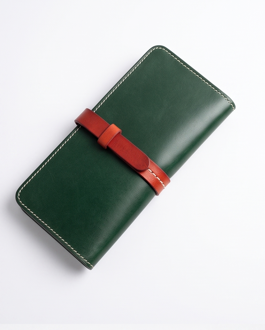 Q-ADINA Women's Large Genuine Leather Long Wallet