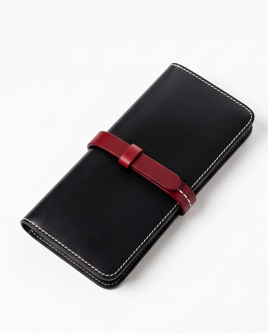 Q-ADINA Women's Large Genuine Leather Long Wallet