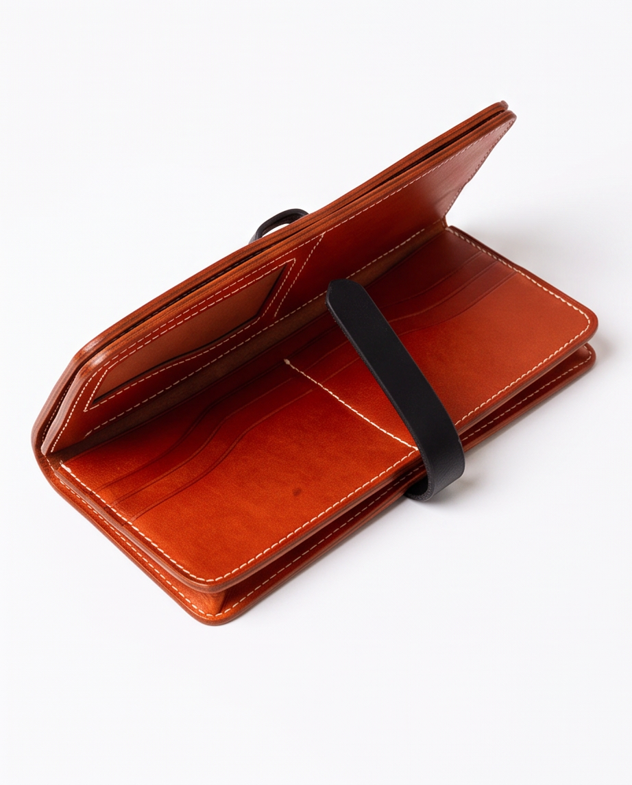 Q-ADINA Women's Large Genuine Leather Long Wallet