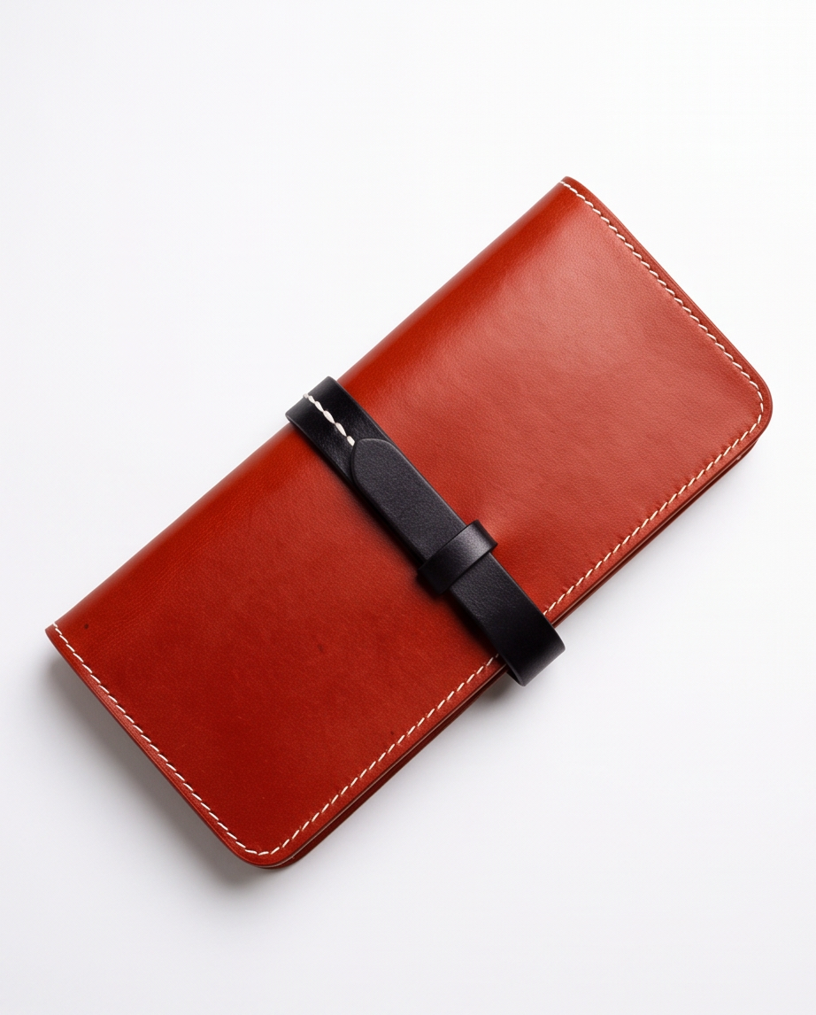 Q-ADINA Women's Large Genuine Leather Long Wallet