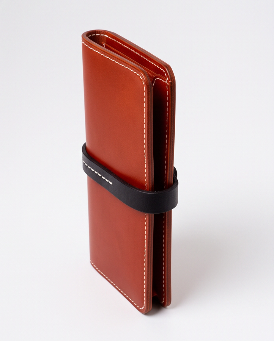 Q-ADINA Women's Large Genuine Leather Long Wallet