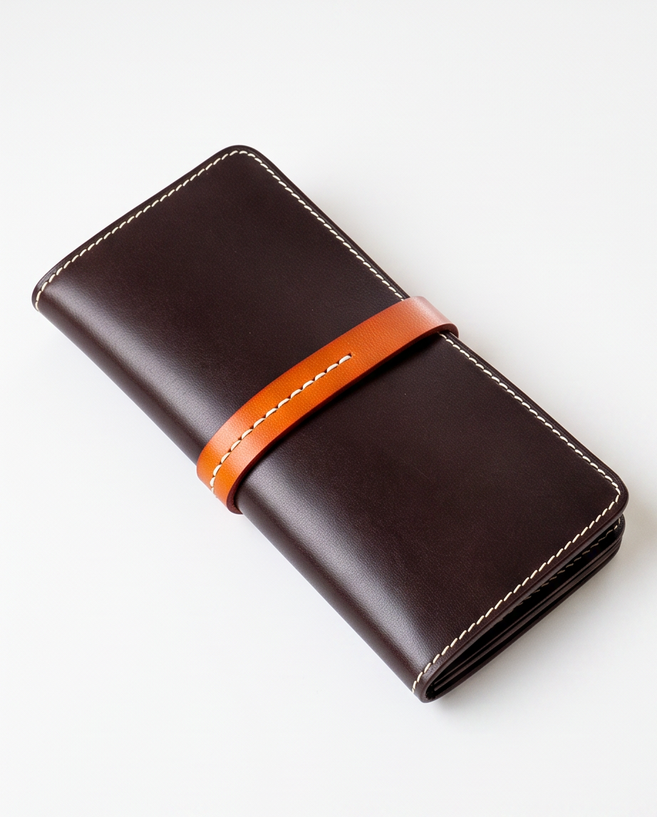 Q-ADINA Women's Large Genuine Leather Long Wallet