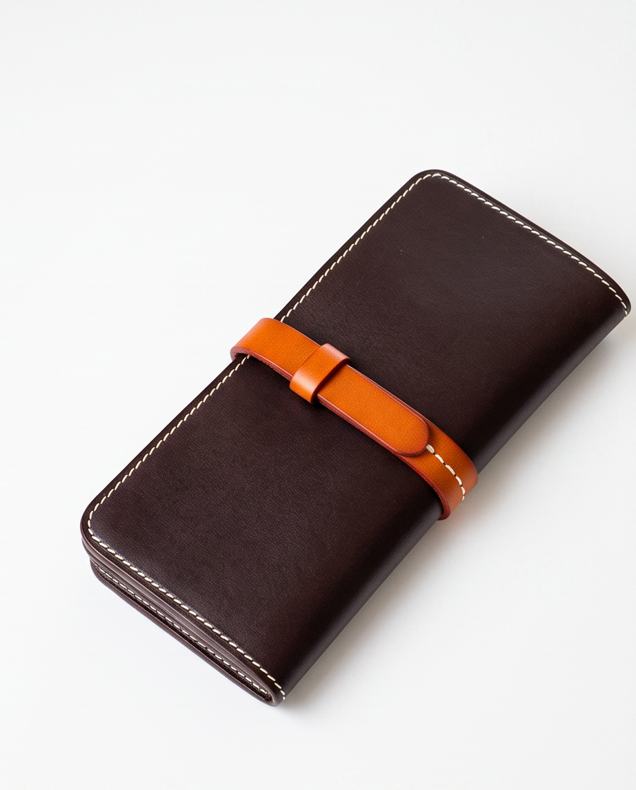 Q-ADINA Women's Large Genuine Leather Long Wallet