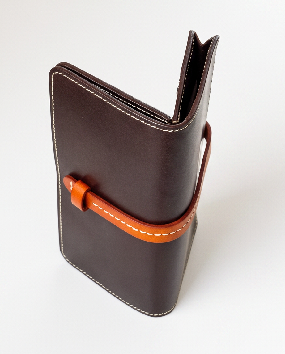 Q-ADINA Women's Large Genuine Leather Long Wallet