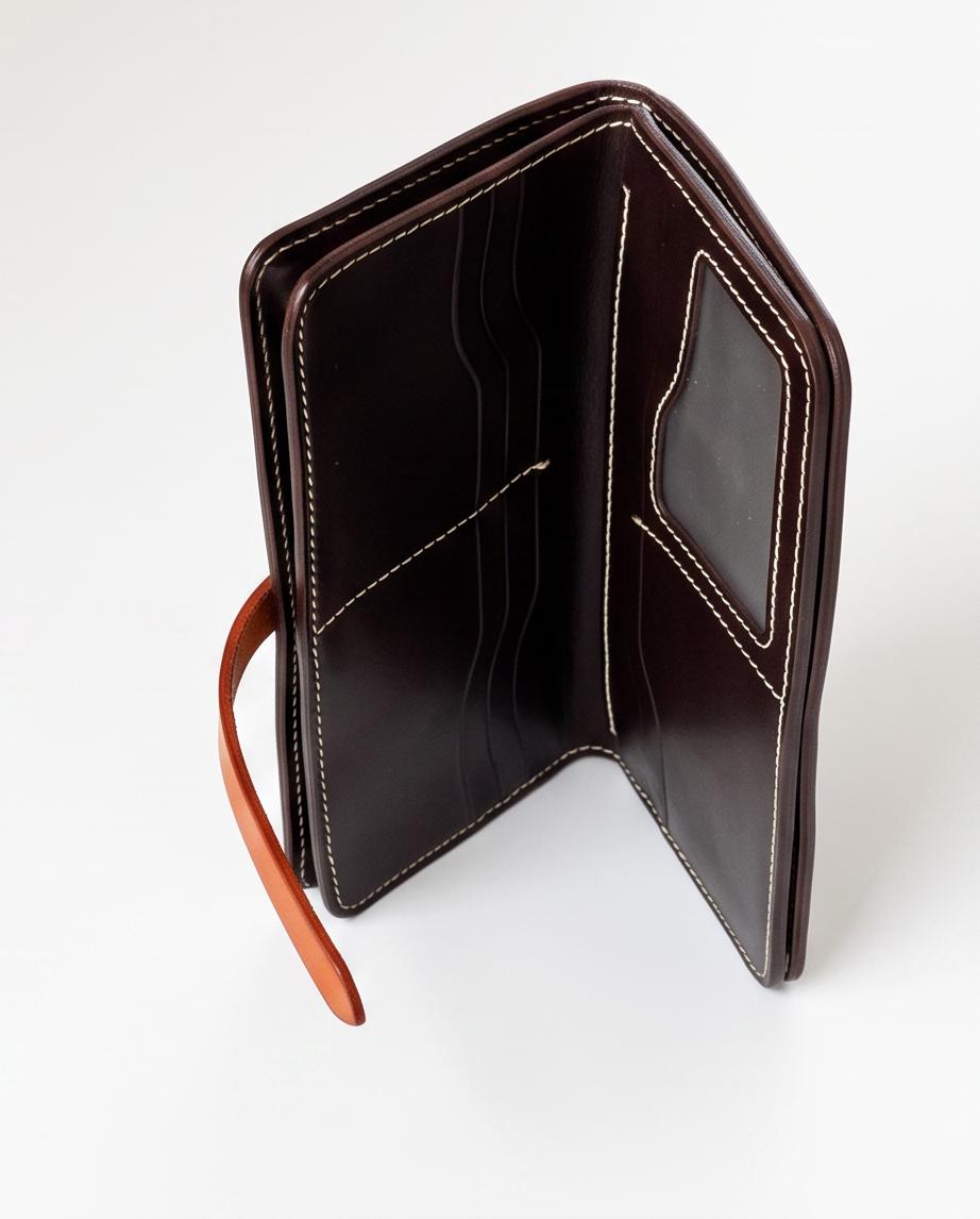 Q-ADINA Women's Large Genuine Leather Long Wallet