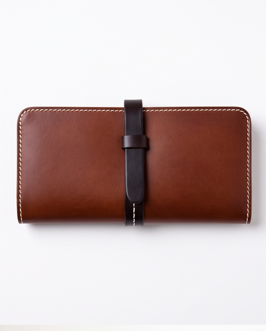 Q-ADINA Women's Large Genuine Leather Long Wallet