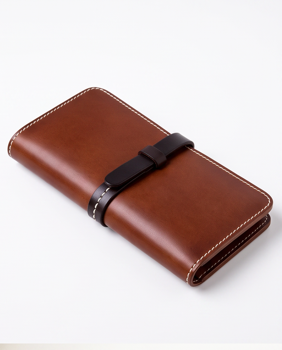 Q-ADINA Women's Large Genuine Leather Long Wallet