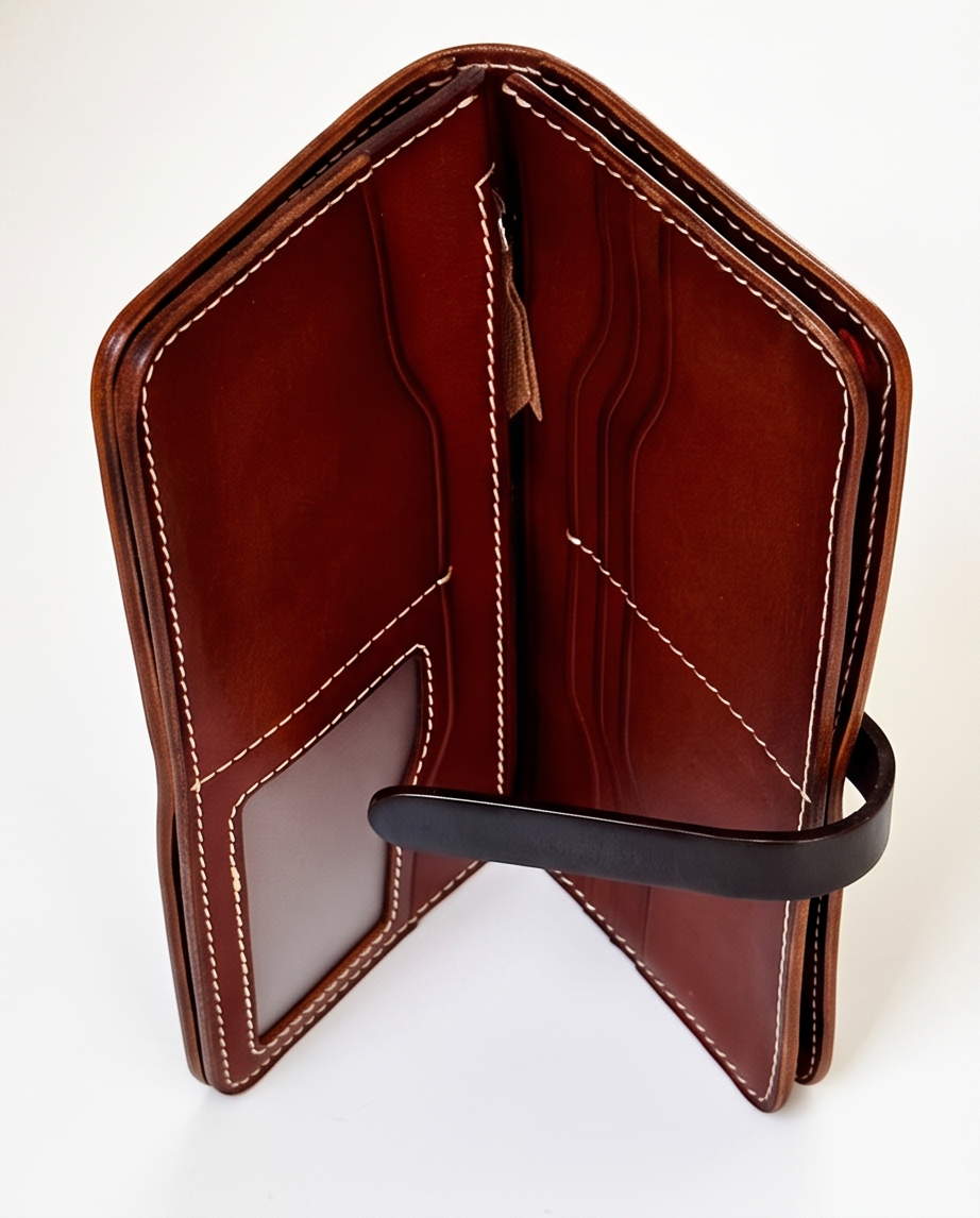 Q-ADINA Women's Large Genuine Leather Long Wallet