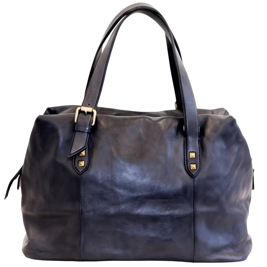 Q-Vittoria Washed Calfskin Leather Bag – Handmade in Italy