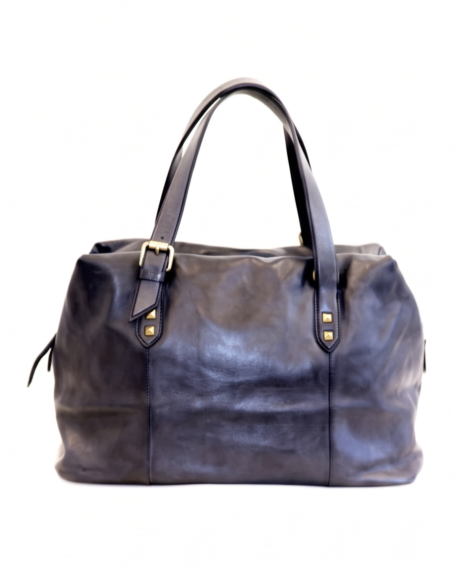 Q-Vittoria Washed Calfskin Leather Bag – Handmade in Italy