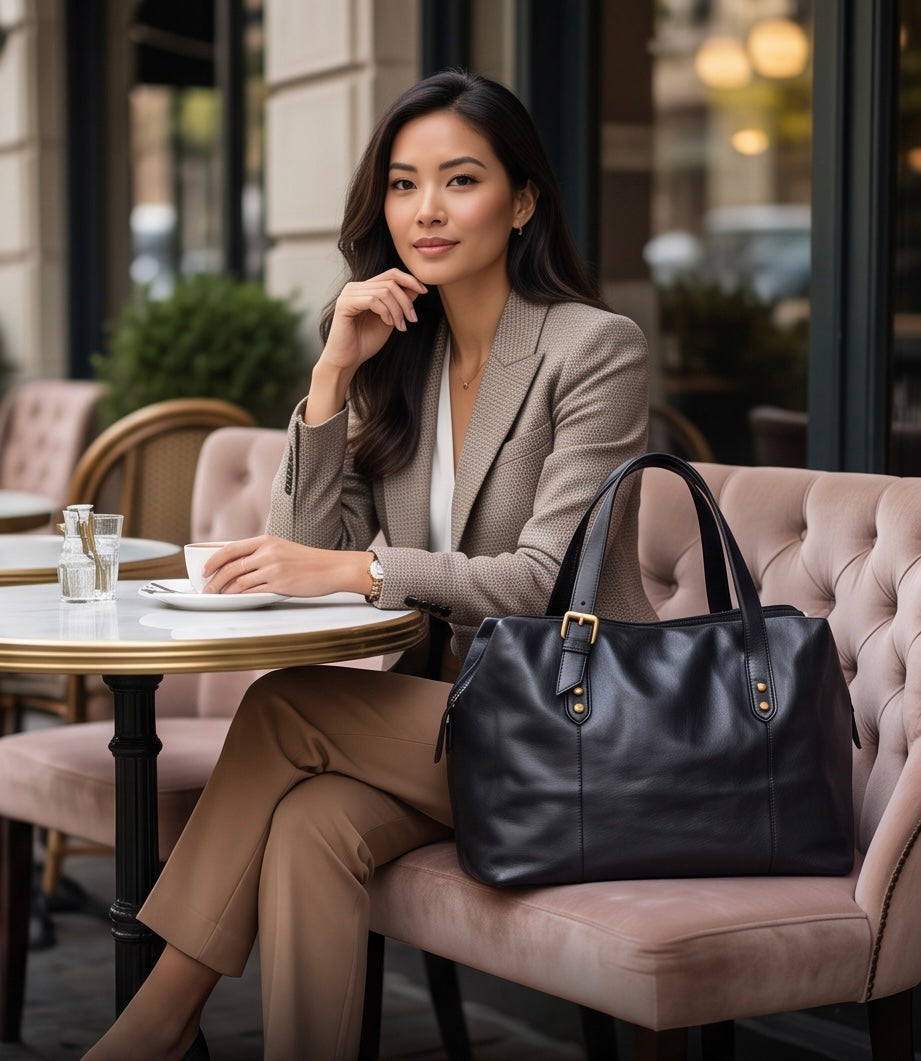 Q-Vittoria Washed Calfskin Leather Bag – Handmade in Italy