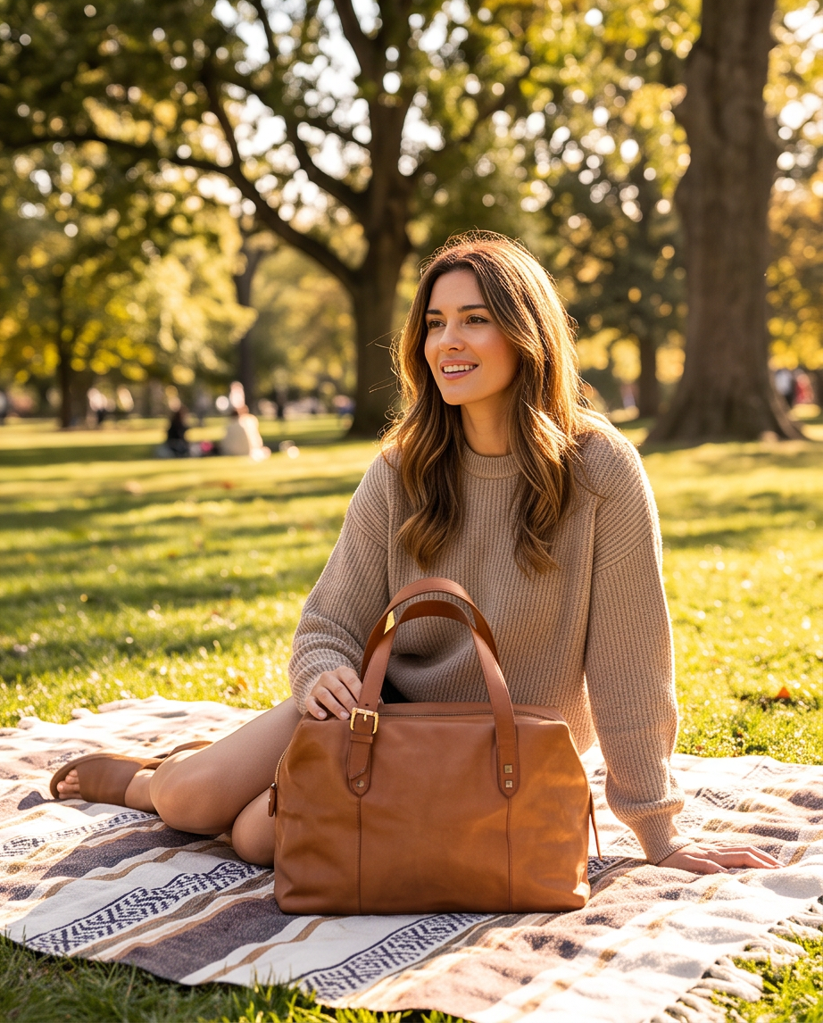 Q-Vittoria Washed Calfskin Leather Bag – Handmade in Italy