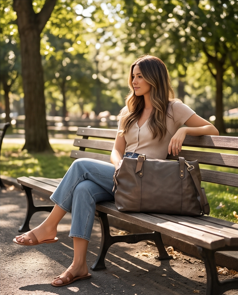 Q-Vittoria Washed Calfskin Leather Bag – Handmade in Italy