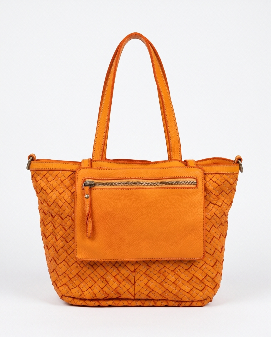 Q-Adelma Braided Calfskin Handbag — Handcrafted Elegance, Built to Endure
