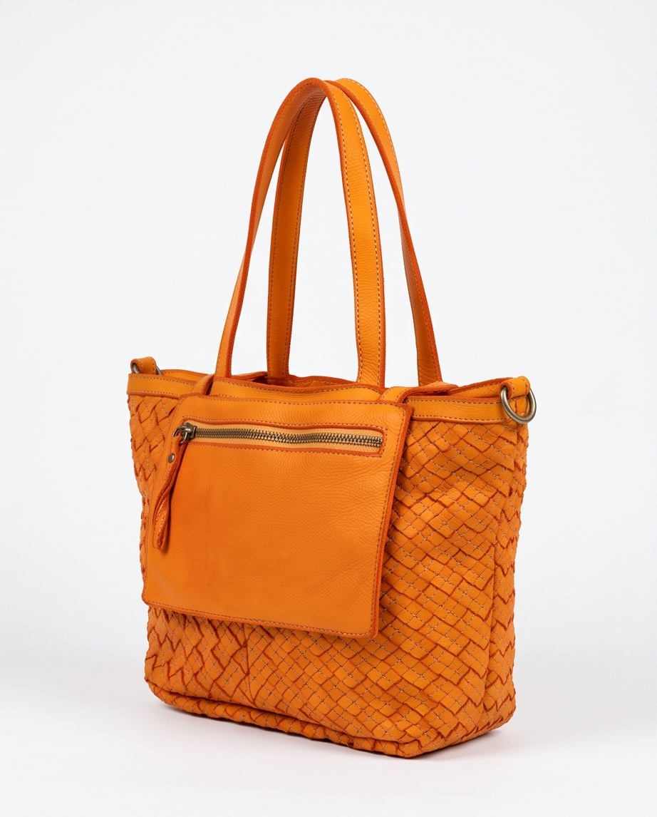 Q-Adelma Braided Calfskin Handbag — Handcrafted Elegance, Built to Endure