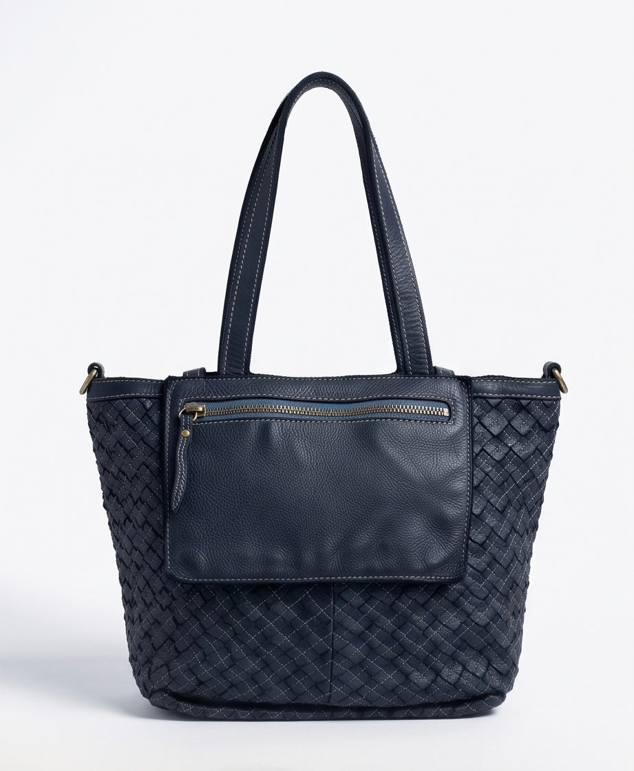 Q-Adelma Braided Calfskin Handbag — Handcrafted Elegance, Built to Endure
