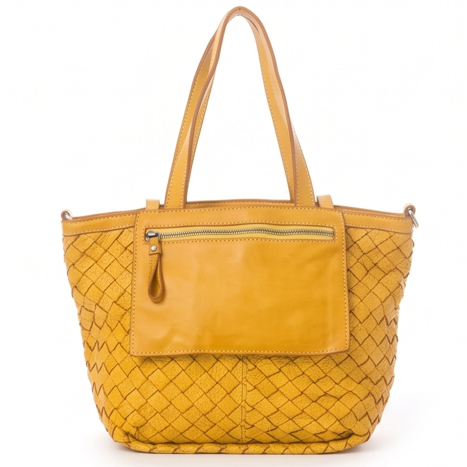 Q-Adelma Braided Calfskin Handbag — Handcrafted Elegance, Built to Endure