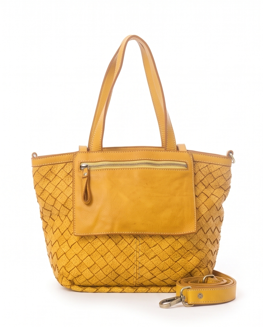 Q-Adelma Braided Calfskin Handbag — Handcrafted Elegance, Built to Endure