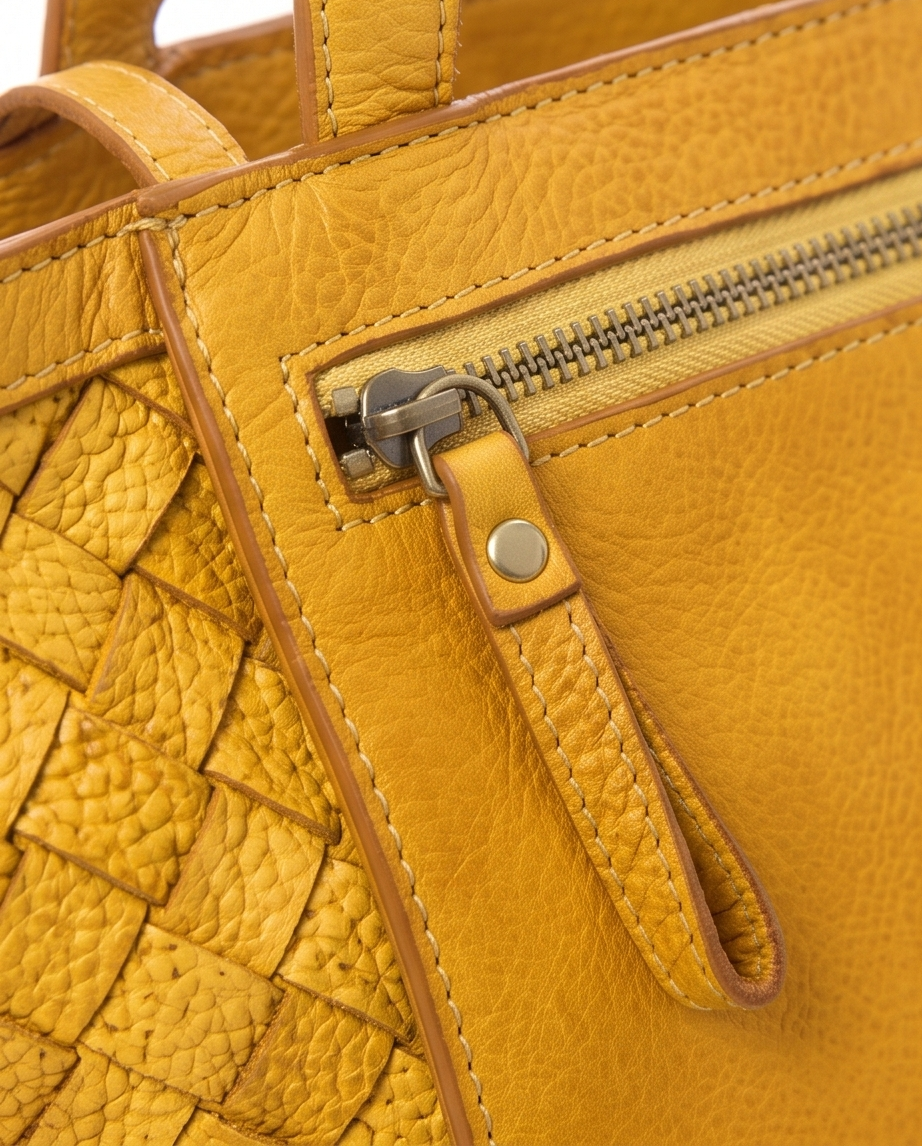 Q-Adelma Braided Calfskin Handbag — Handcrafted Elegance, Built to Endure