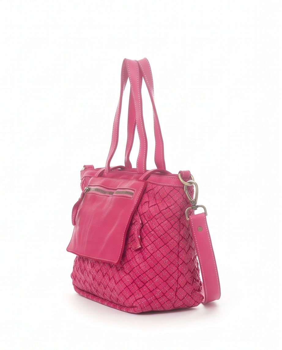 Q-Adelma Braided Calfskin Handbag — Handcrafted Elegance, Built to Endure