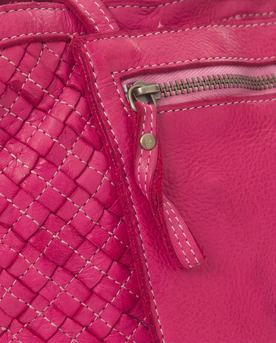 Q-Adelma Braided Calfskin Handbag — Handcrafted Elegance, Built to Endure