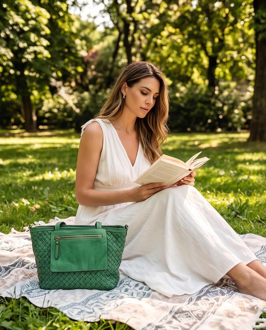 Q-Adelma Braided Calfskin Handbag — Handcrafted Elegance, Built to Endure