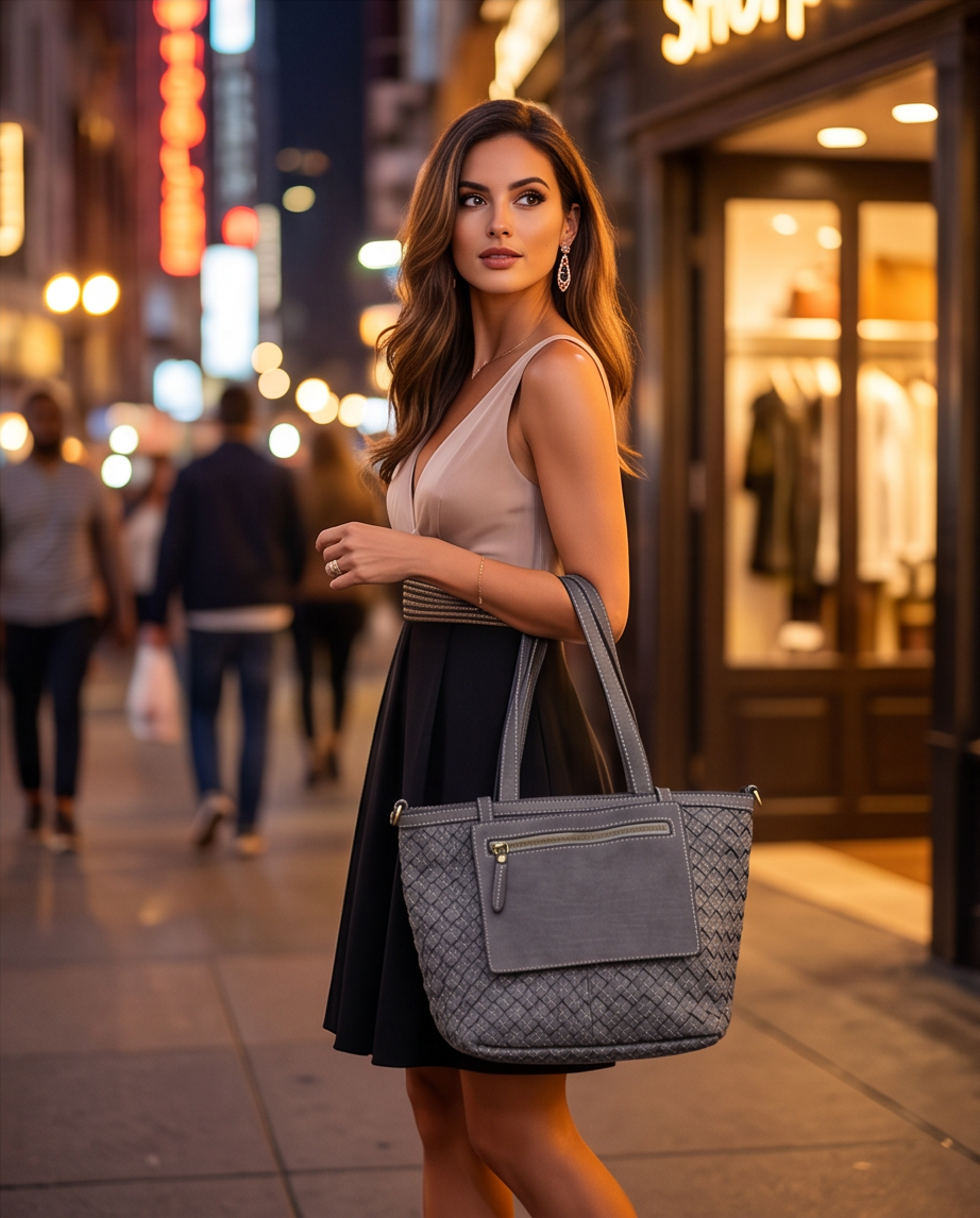 Q-Adelma Braided Calfskin Handbag — Handcrafted Elegance, Built to Endure