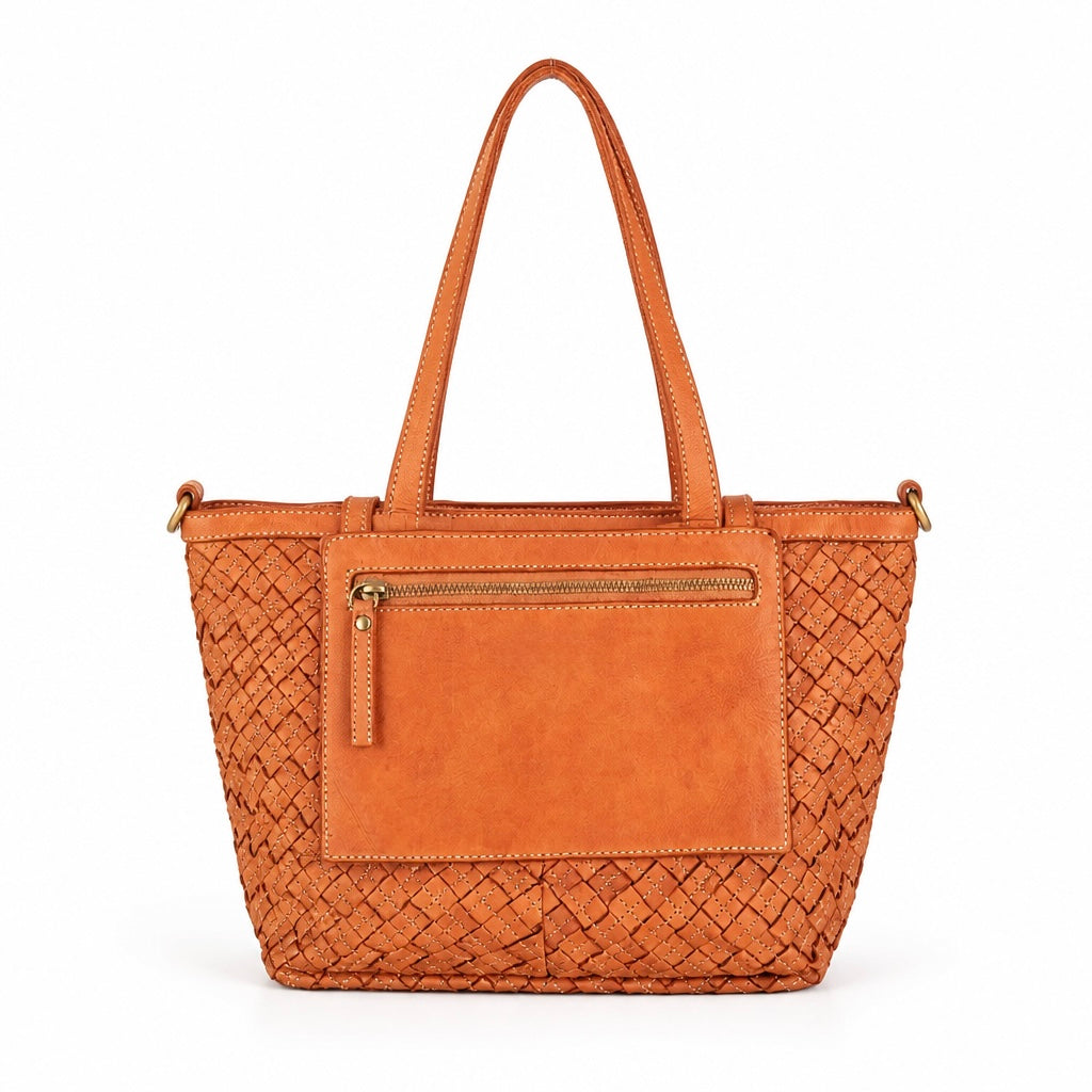 Q-Adelma Braided Calfskin Handbag — Handcrafted Elegance, Built to Endure