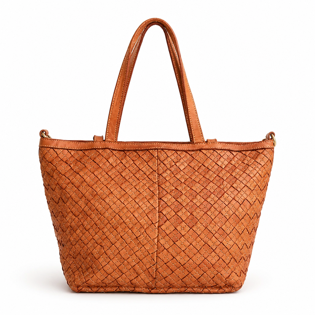 Q-Adelma Braided Calfskin Handbag — Handcrafted Elegance, Built to Endure