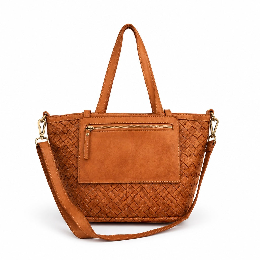 Q-Adelma Braided Calfskin Handbag — Handcrafted Elegance, Built to Endure