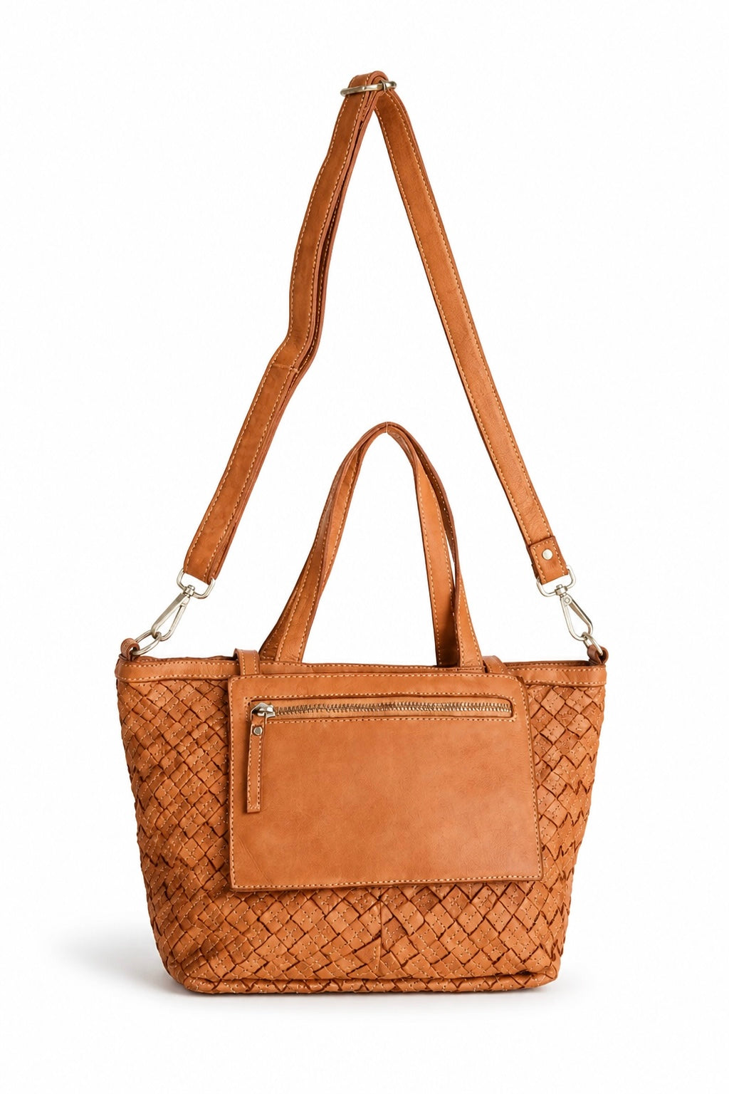 Q-Adelma Braided Calfskin Handbag — Handcrafted Elegance, Built to Endure