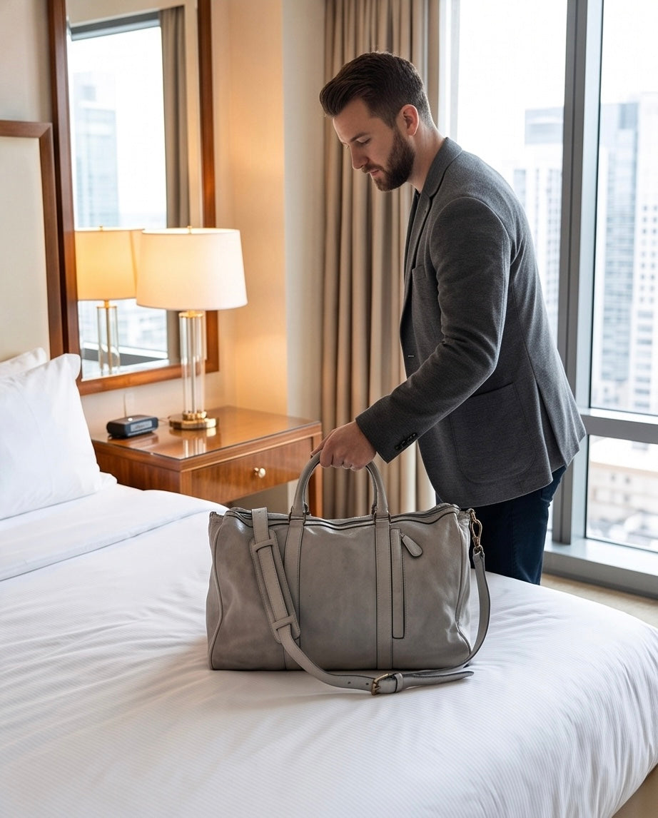 Q-Partenza QUQUITO Italian Washed Calfskin Duffel Bag